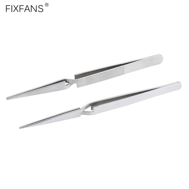 Stainless Steel Straight Tweezers Cross Locking Reverse Tweezers for  Crafting Model Making Electronics Mobile Phone Repair Tools - AliExpress